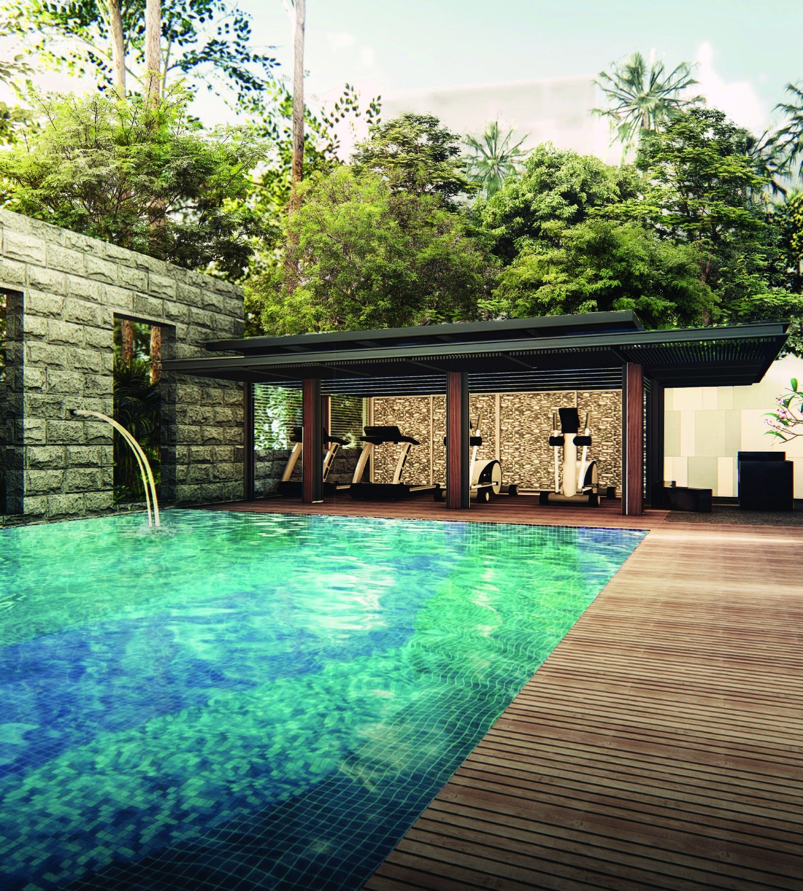 Pool and poolside gym (artist’s impression)