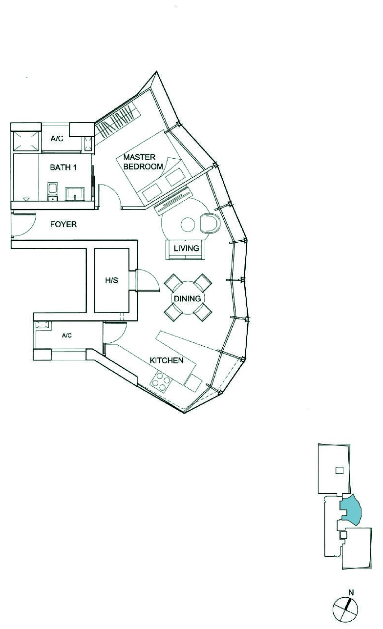 Type A · 1-Bedroom · 699 sqft
