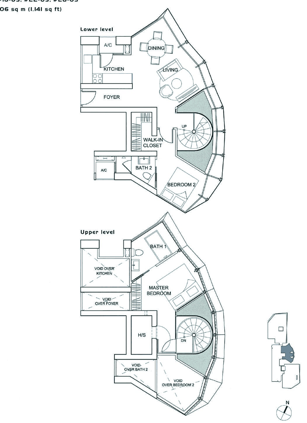 Type B · 2-Bedroom Duplex · 1,173 sqft